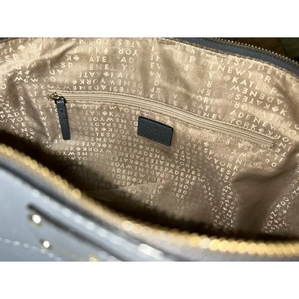 Kate Spade New York Berkshire Road Teegan Zip Gray Pebbled Leather 2016